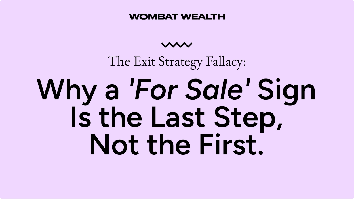 Image with lilac background with black text "Exit Planning Australia: Why 83% of SME Owners Are Leaving Millions on the table"