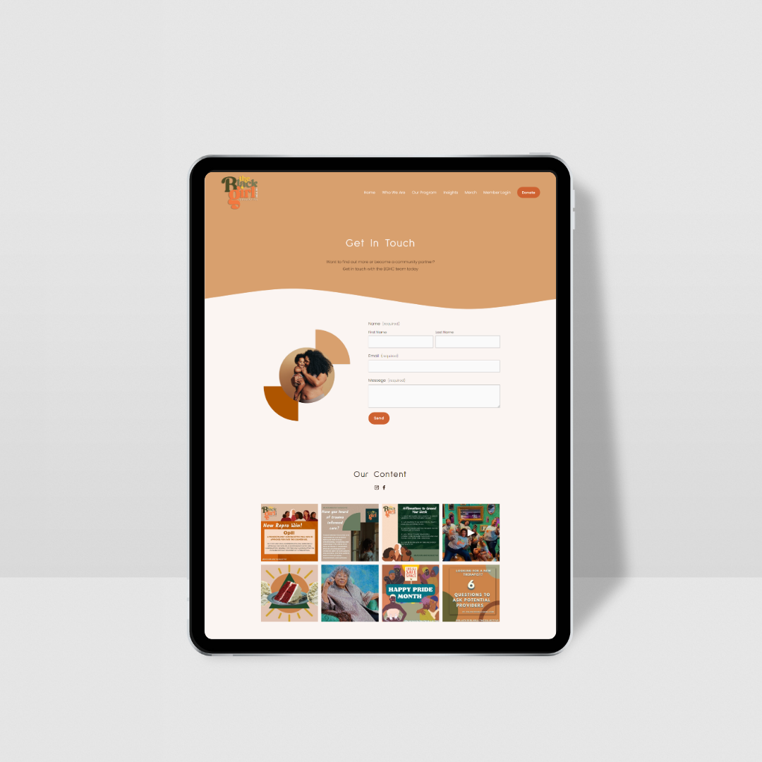 black girl health collective contact page