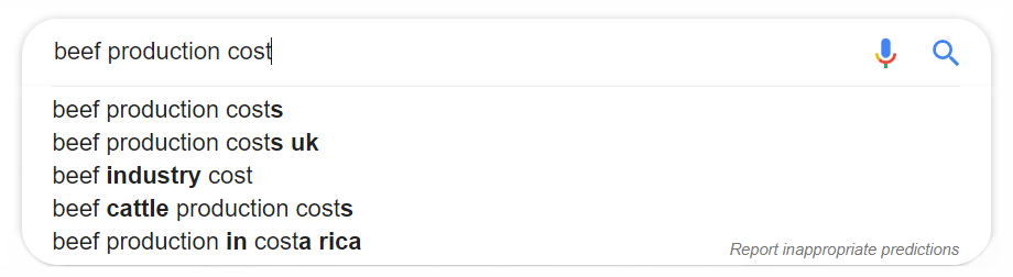 Screenshot from Search Engine Results Page (SERP)