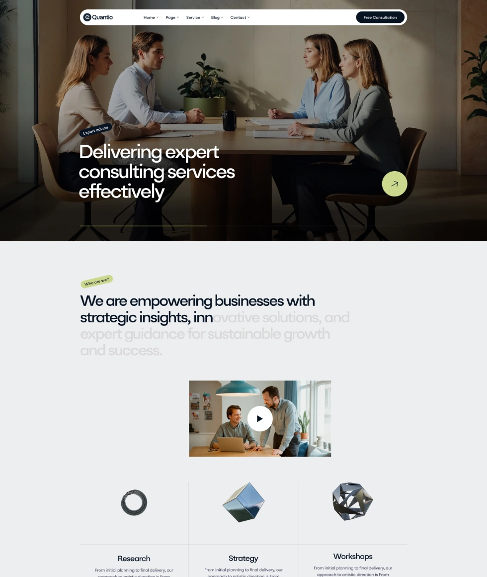 Homepage One Preview