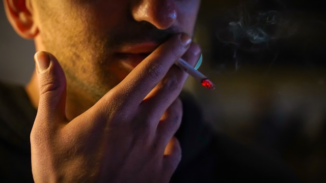 Man smoking 