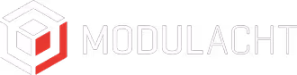 Modulacht Firmenlogo mit stilisiertem 3D-Würfel und Schriftzug.