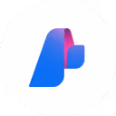Stilisiertes Logo mit einem blauen und pinken Verlauf, das wie ein A und P kombiniert aussieht.