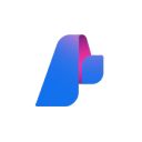 Stilisiertes Logo mit einem blauen und pinken Verlauf, das wie ein A und P kombiniert aussieht.