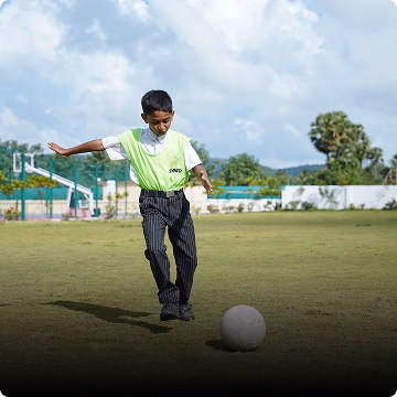 students playing Football