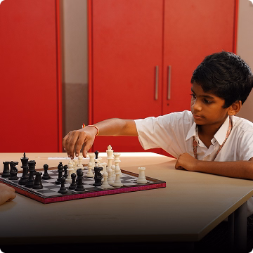 Students playing Chess