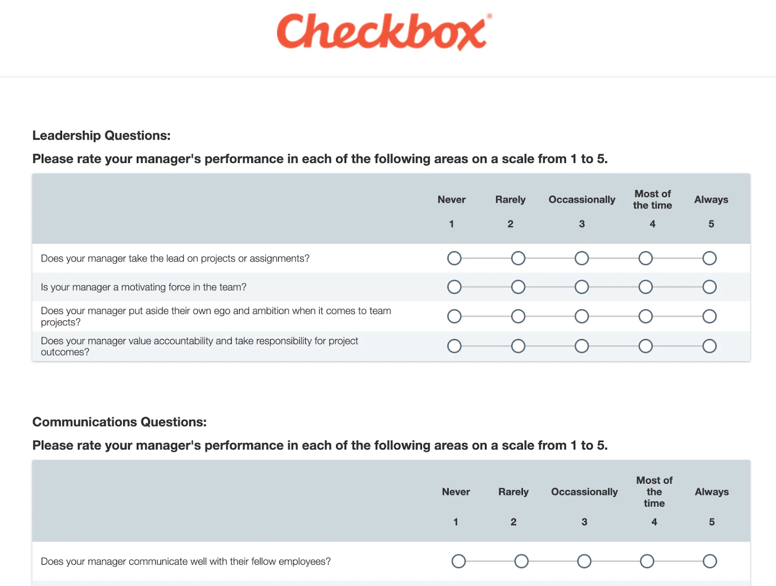 Checkbox Surveys