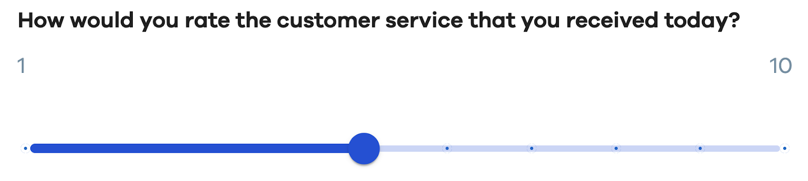 Alt: Closed-ended questions slider question example