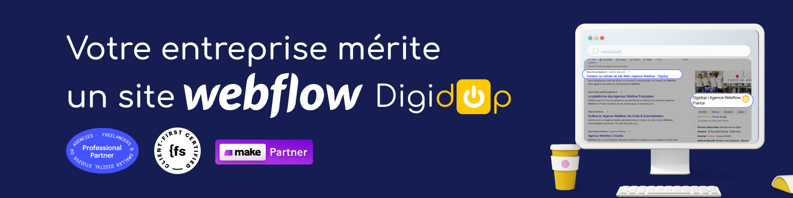 Agence Webflow Digidop Bannière
