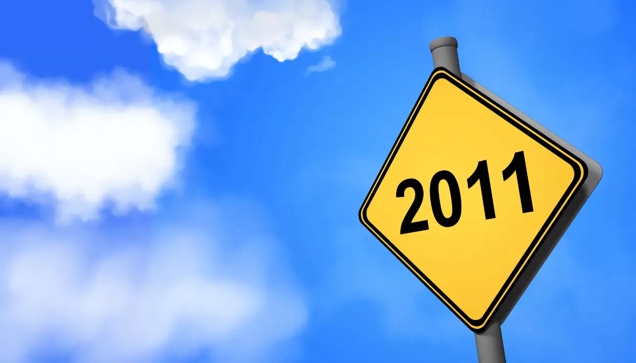 Yellow sign that says 2011