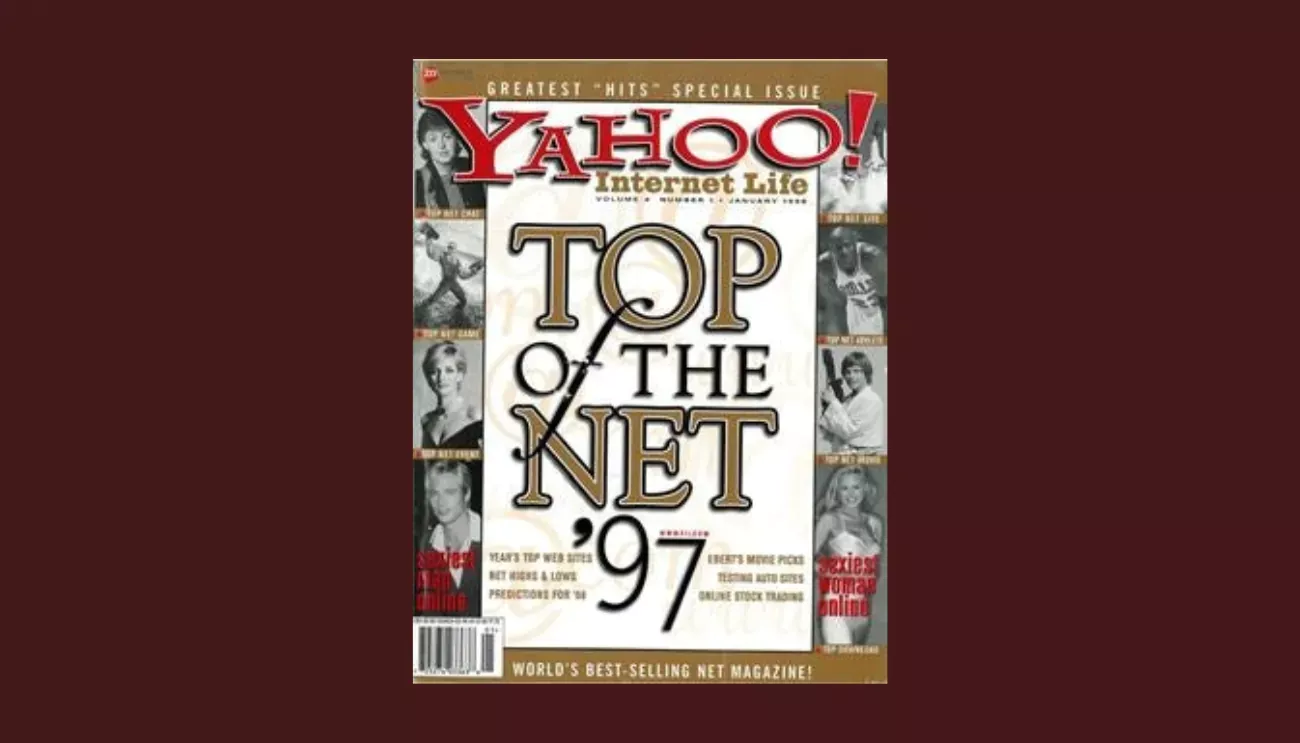 Cover of Yahoo Magazine - top of the net 97