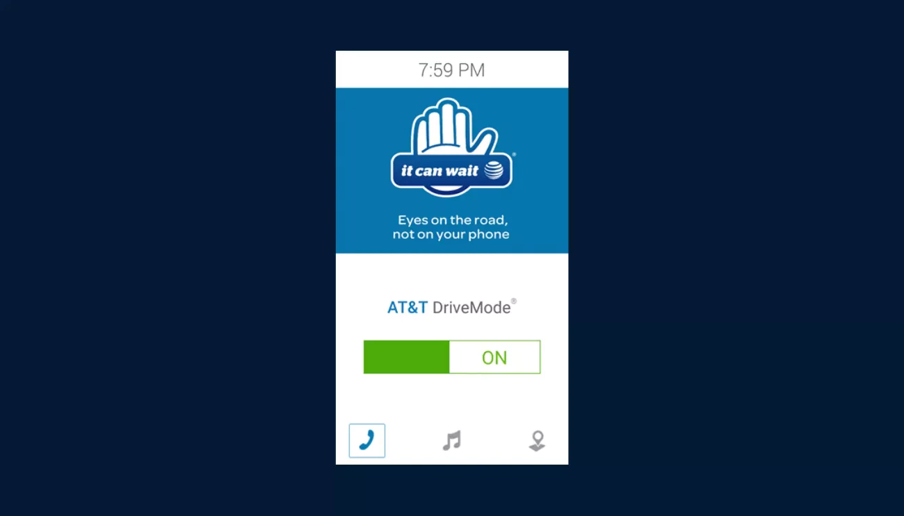 Screenshot of AT&T Drive Mode