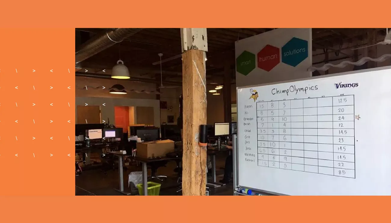 image of whiteboard with data table