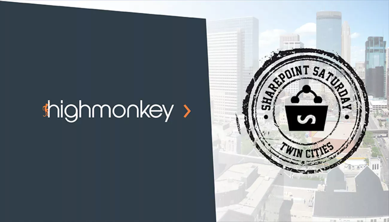 High Monkey logo and SharePoint Saturday Logo