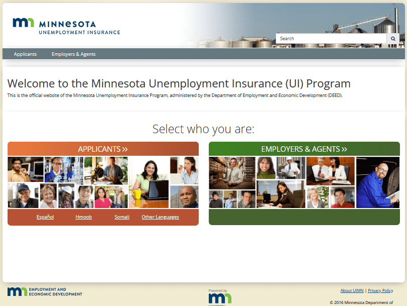 screenshot of UIMN homepage from 2022
