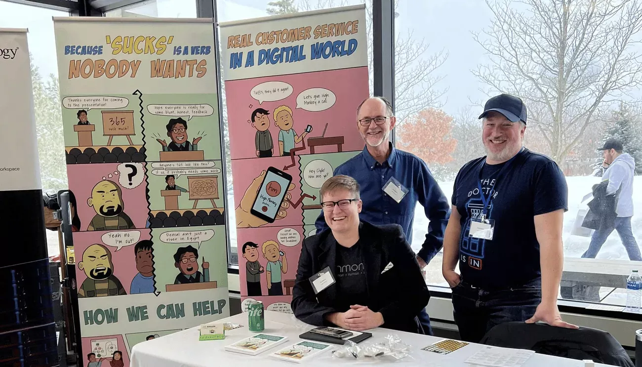 Ali, Joel, and Chad at the High Monkey M365 Twin Cities booth.