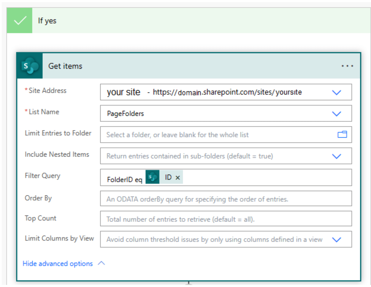 Layout slots customization section