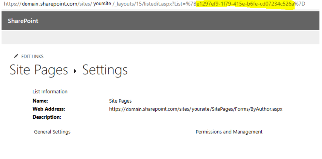 PnP search results configuration screen