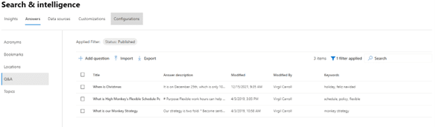 screenshot of Search & Intelligence Dashboard