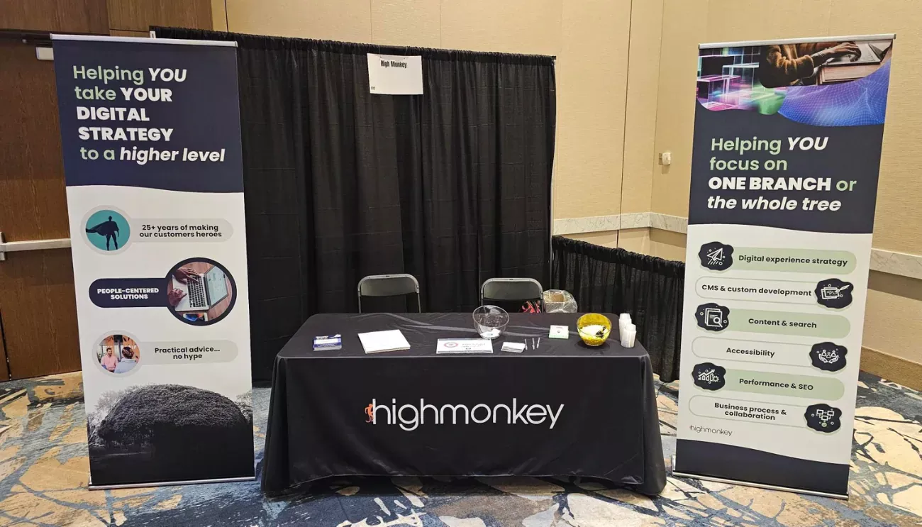 High Monkey booth at ACCELERATE 25 Conference.