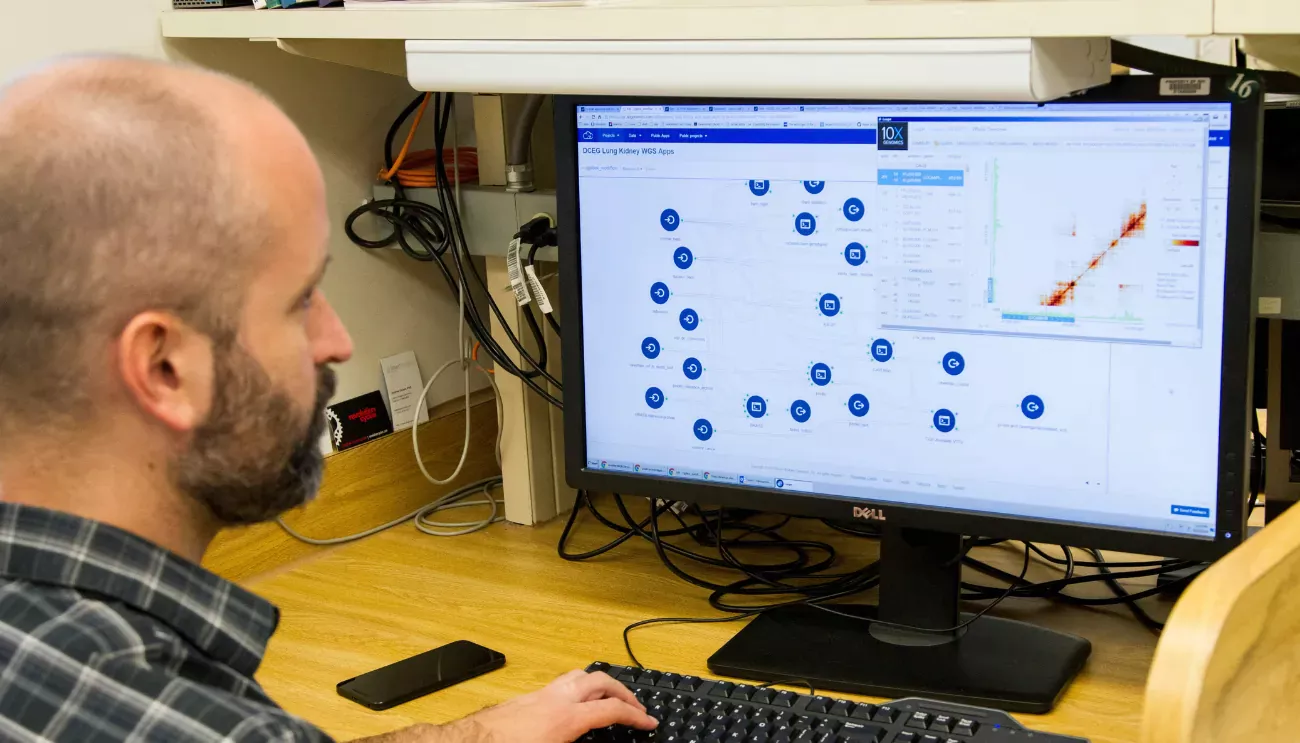 person working at computer