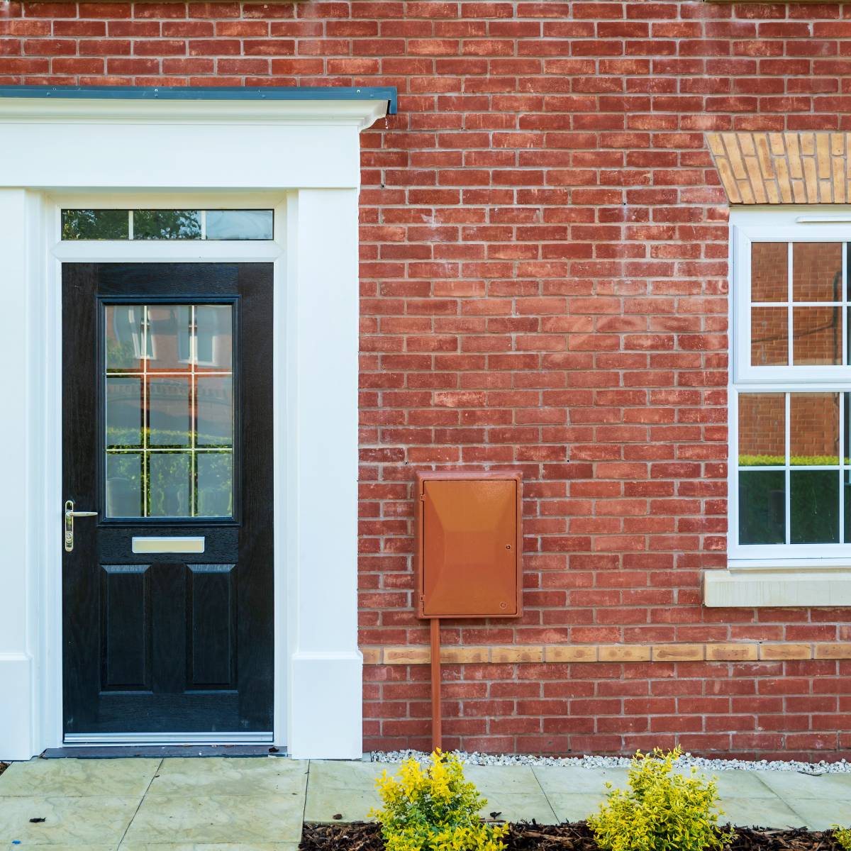 House front door and window