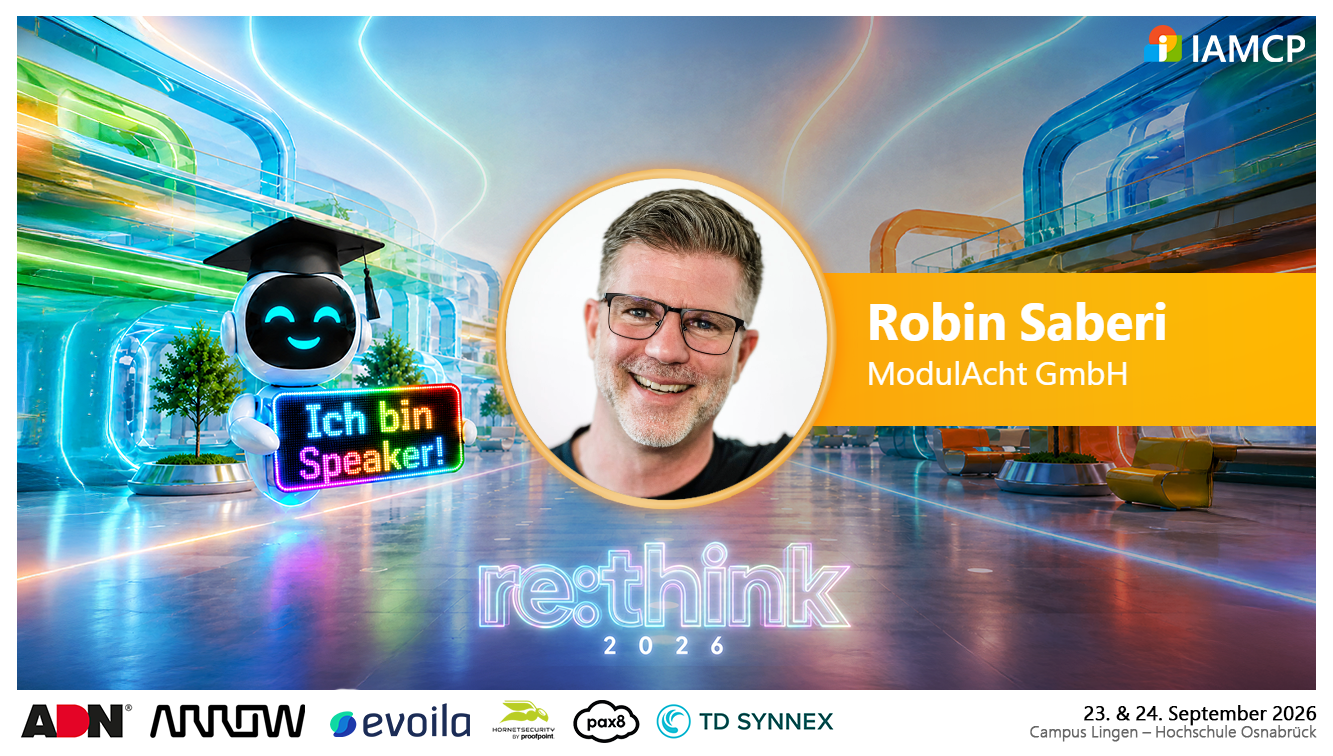 Nimm an der interaktiven MasterClass teil und finde heraus, wie individuelle KI-Lösungen richtig starken Mehrwert bieten.
re:think | 23. und 24. September 2026 | Lingen