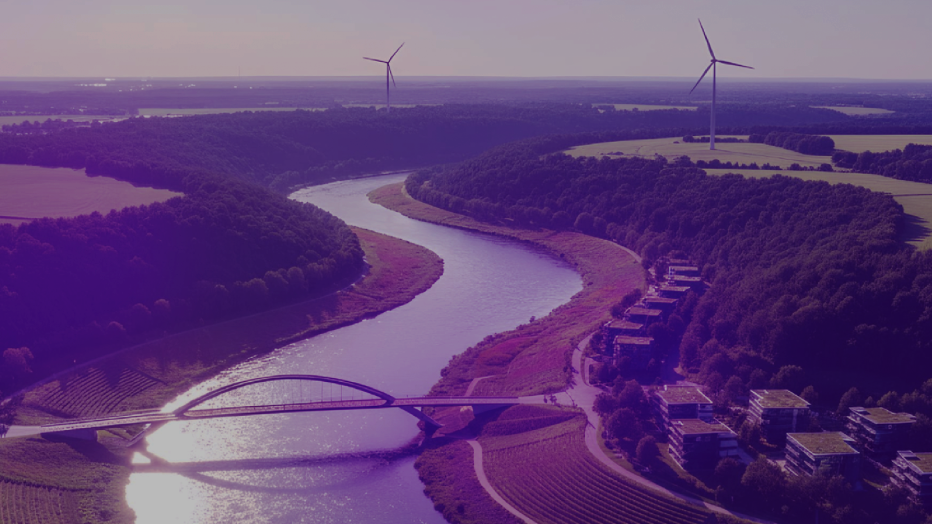 paesaggio che integra natura e infrastrutture