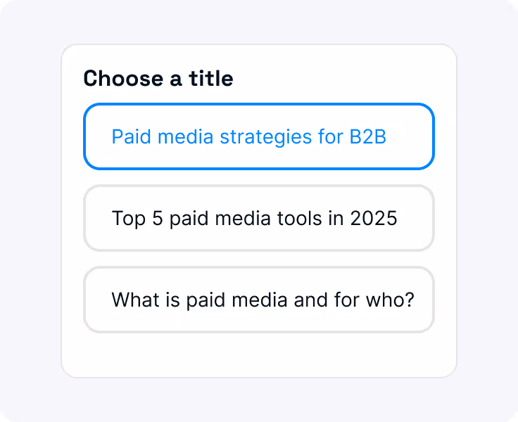 Factor 6 choose title