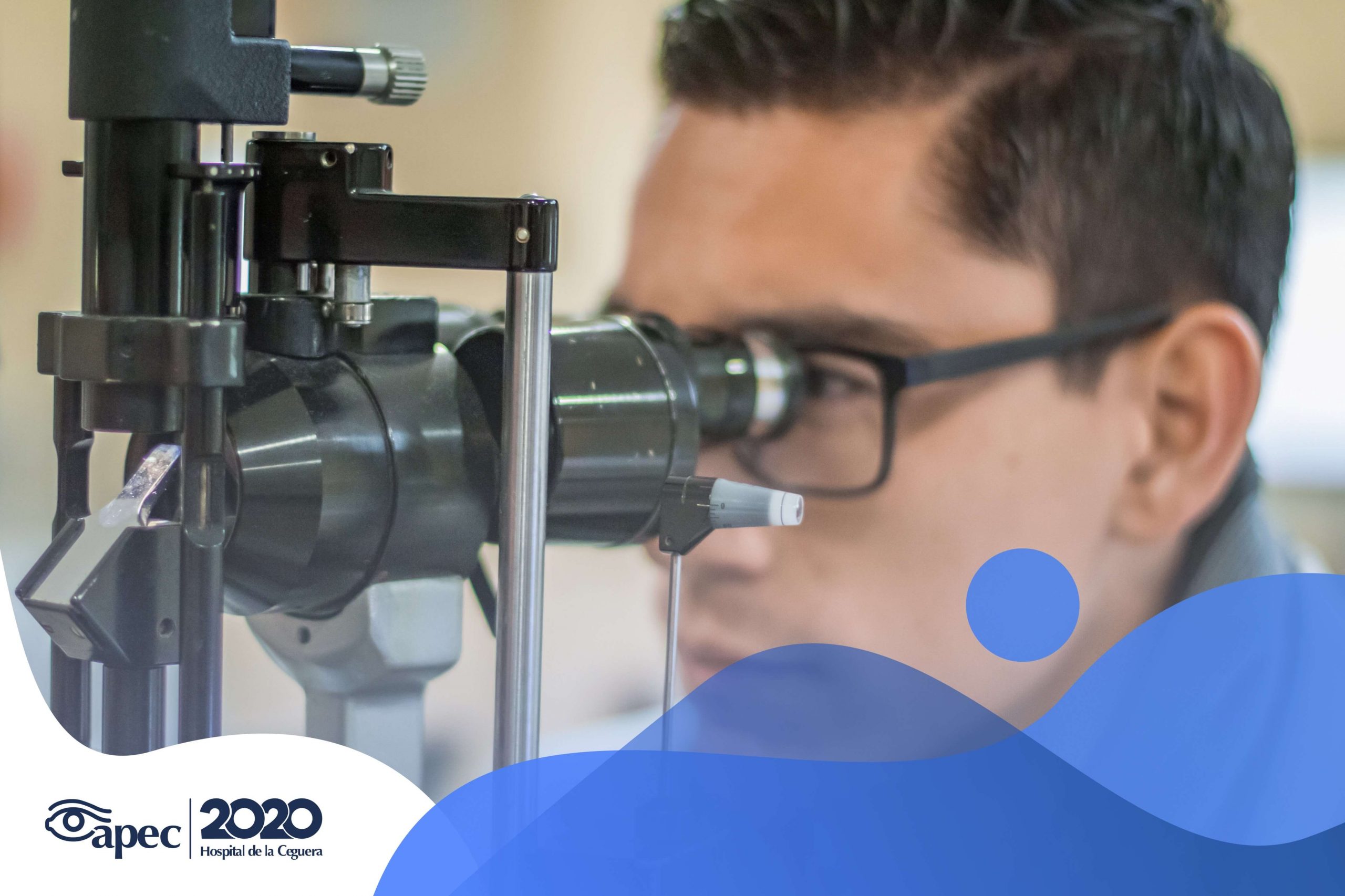 Young woman wearing glasses smiles