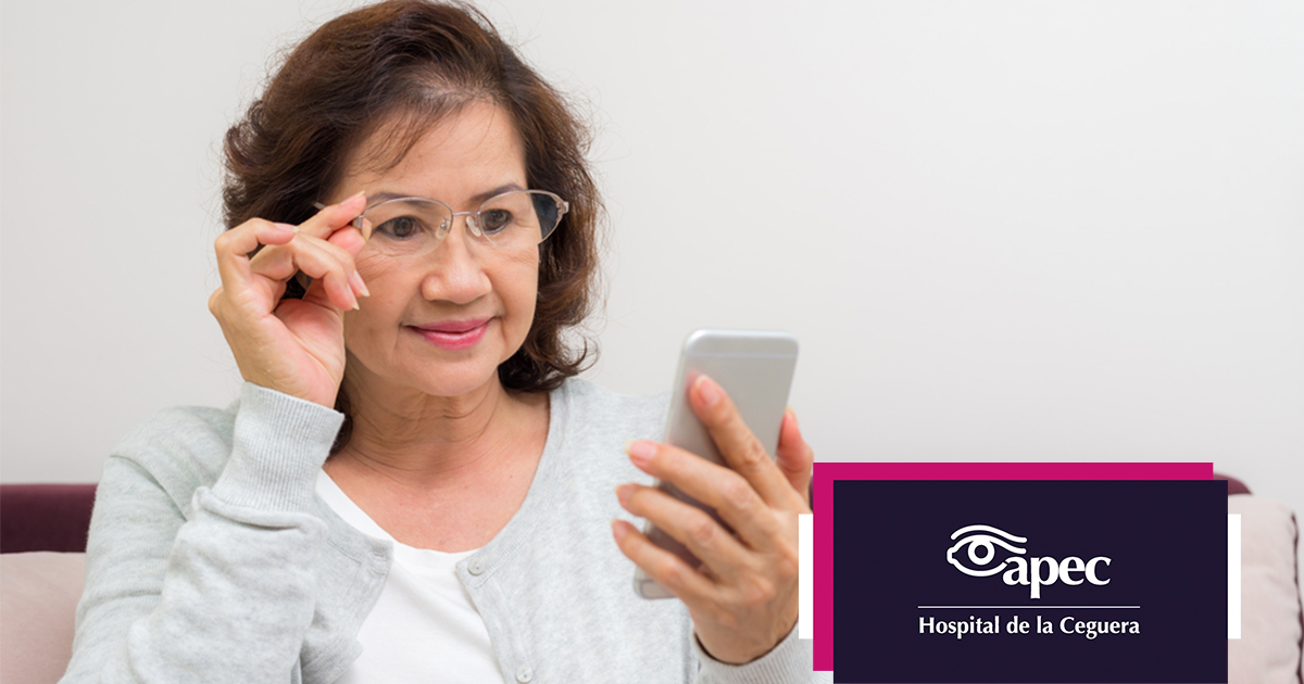 Young woman wearing glasses smiles