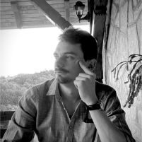 Radiance Visual. Team member. Marko Blazic. Partner. Black and white photo.