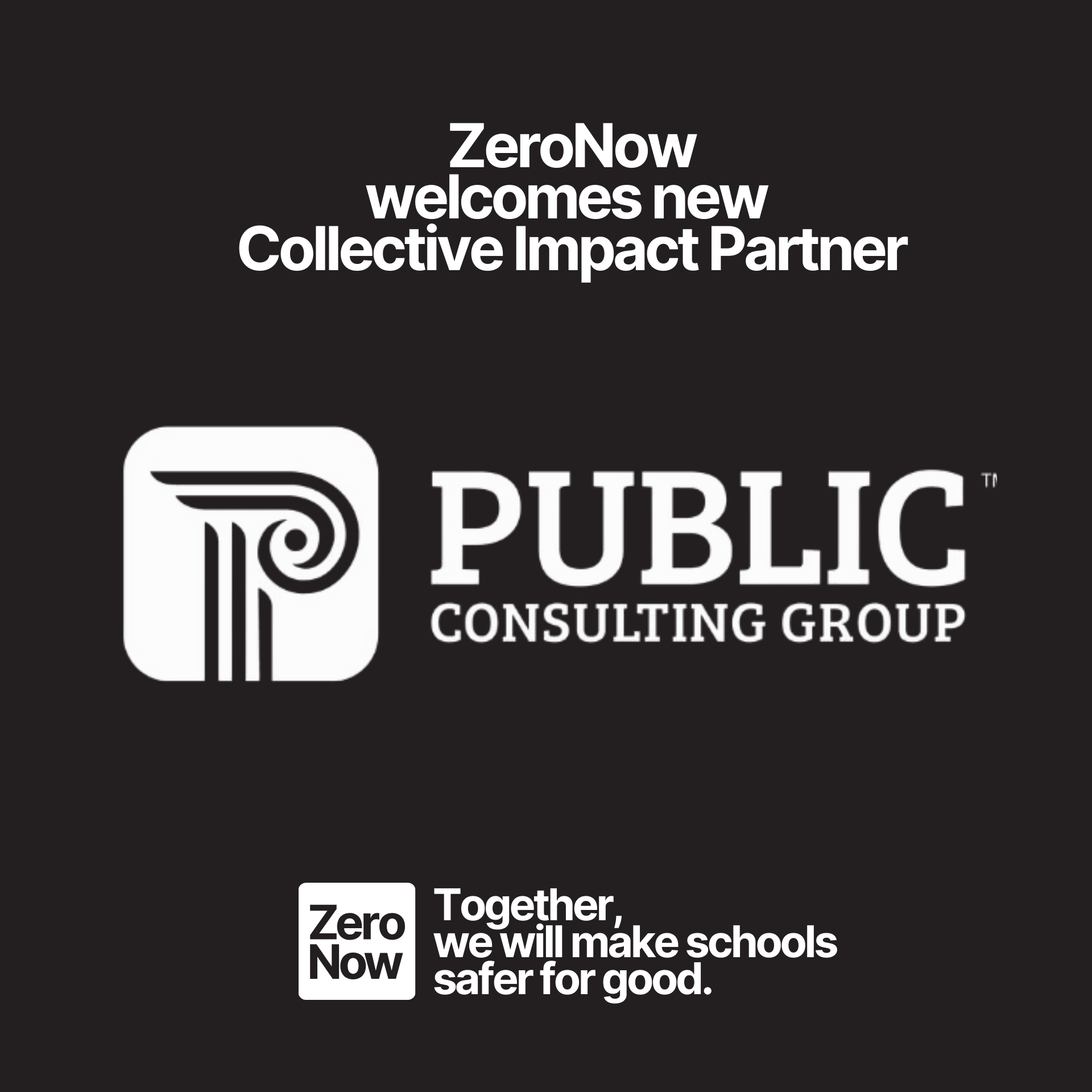 Public Consulting Group Teams with  ZeroNow