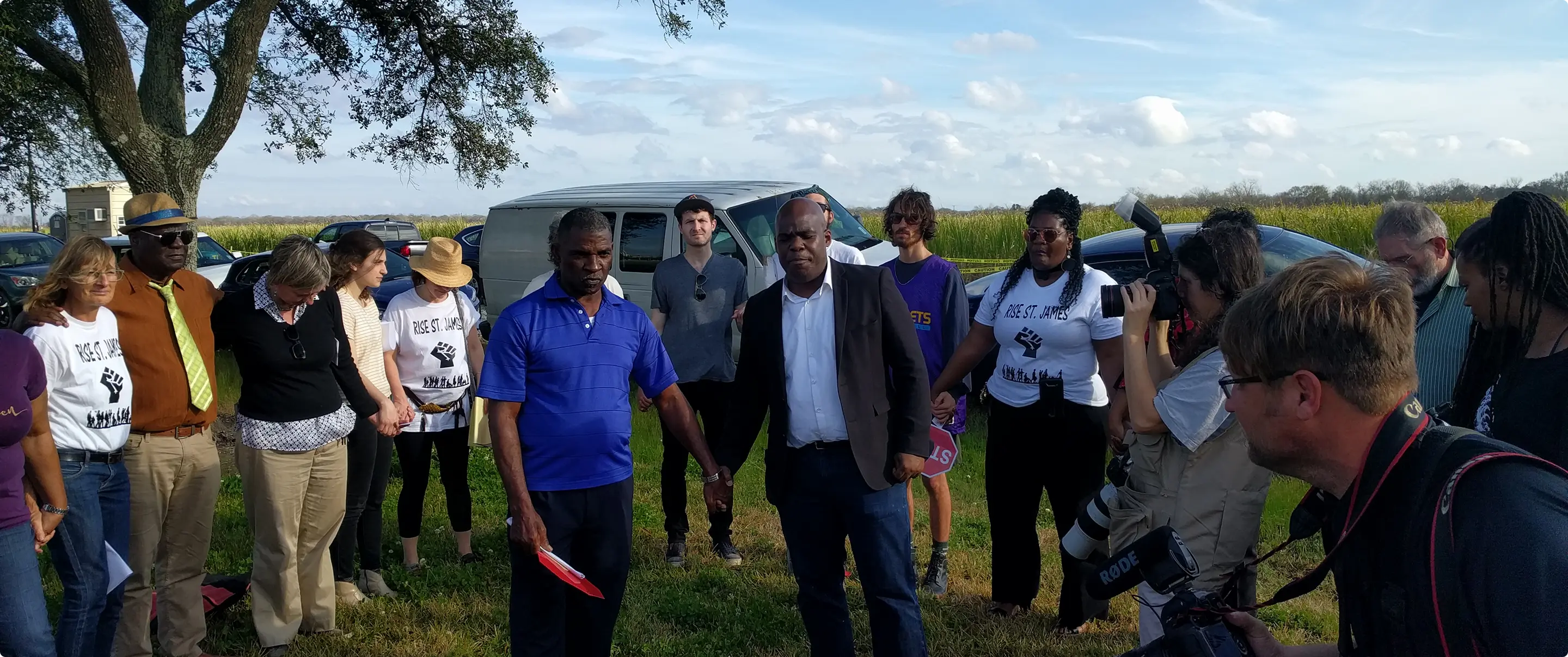 Image of people gathered in Louisiana