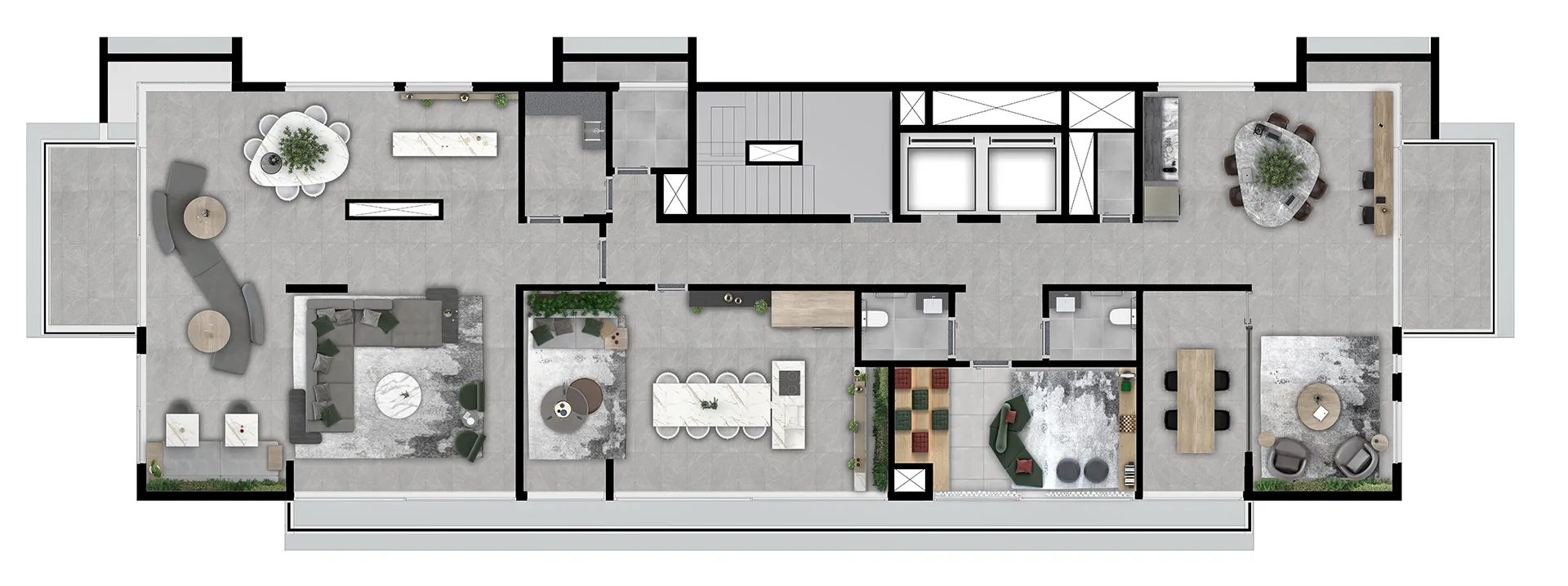 imagem da planta Studio Residencial  24m²