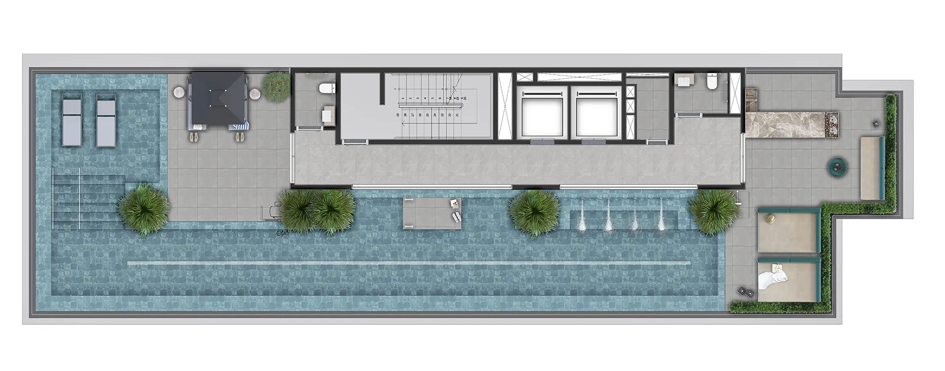 imagem da planta Studio Residencial  24m²