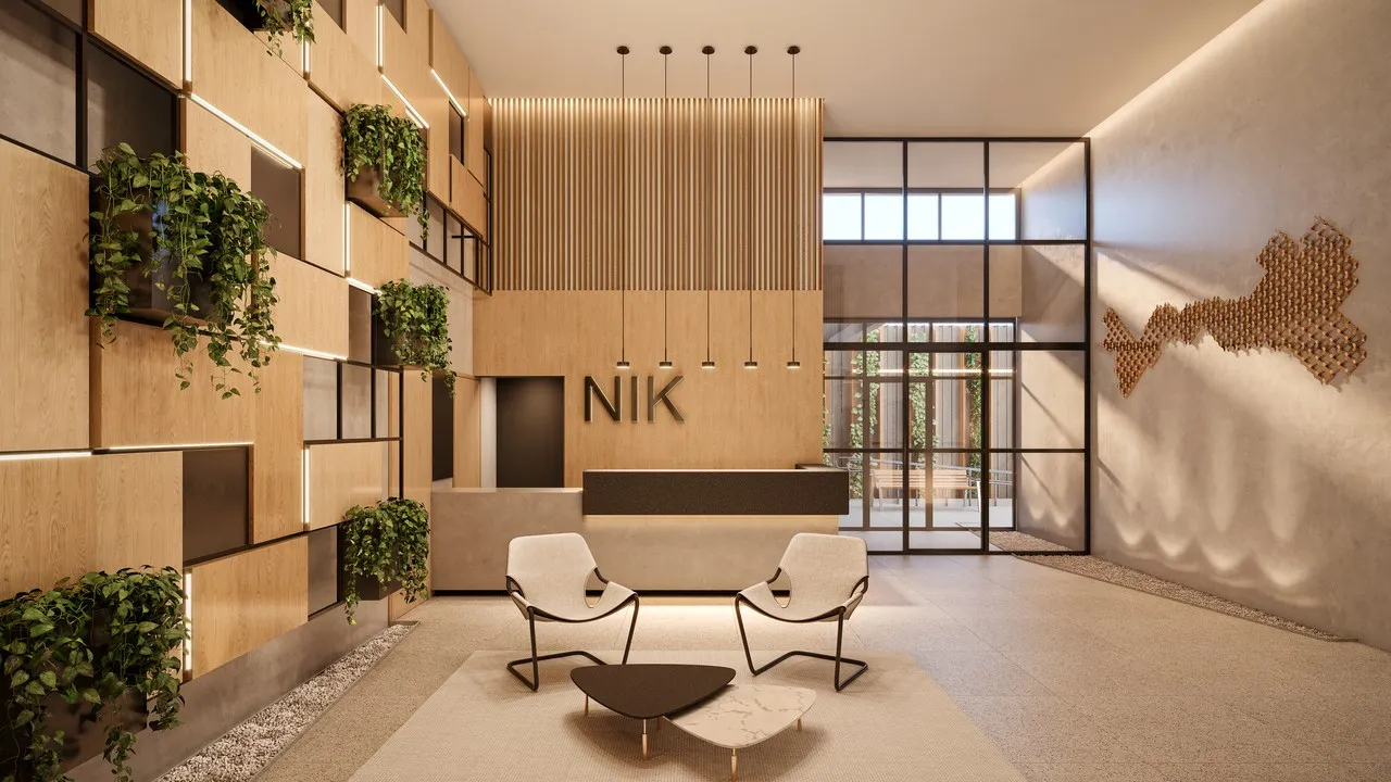 perspectiva ilustrada do lobby