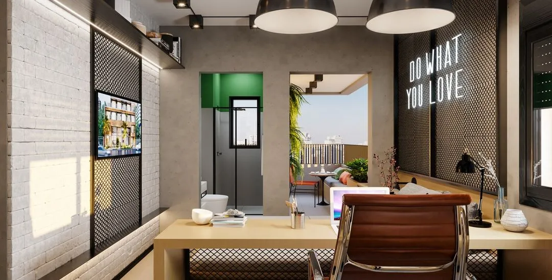 perspectiva ilustrada da Living