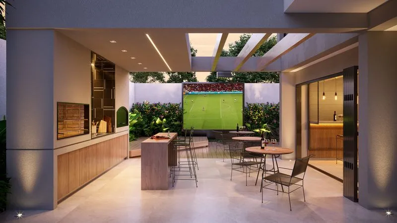 perspectiva ilustrada da Churrasqueira 