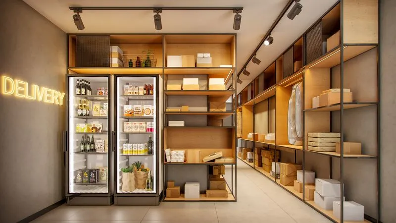 perspectiva ilustrada do Delivery