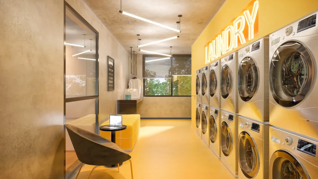 perspectiva ilustrada da Laundry
