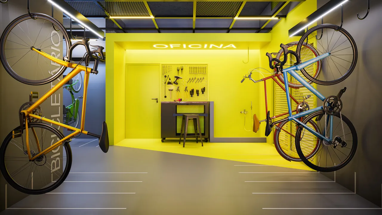 perspectiva ilustrada do Bicicletario
