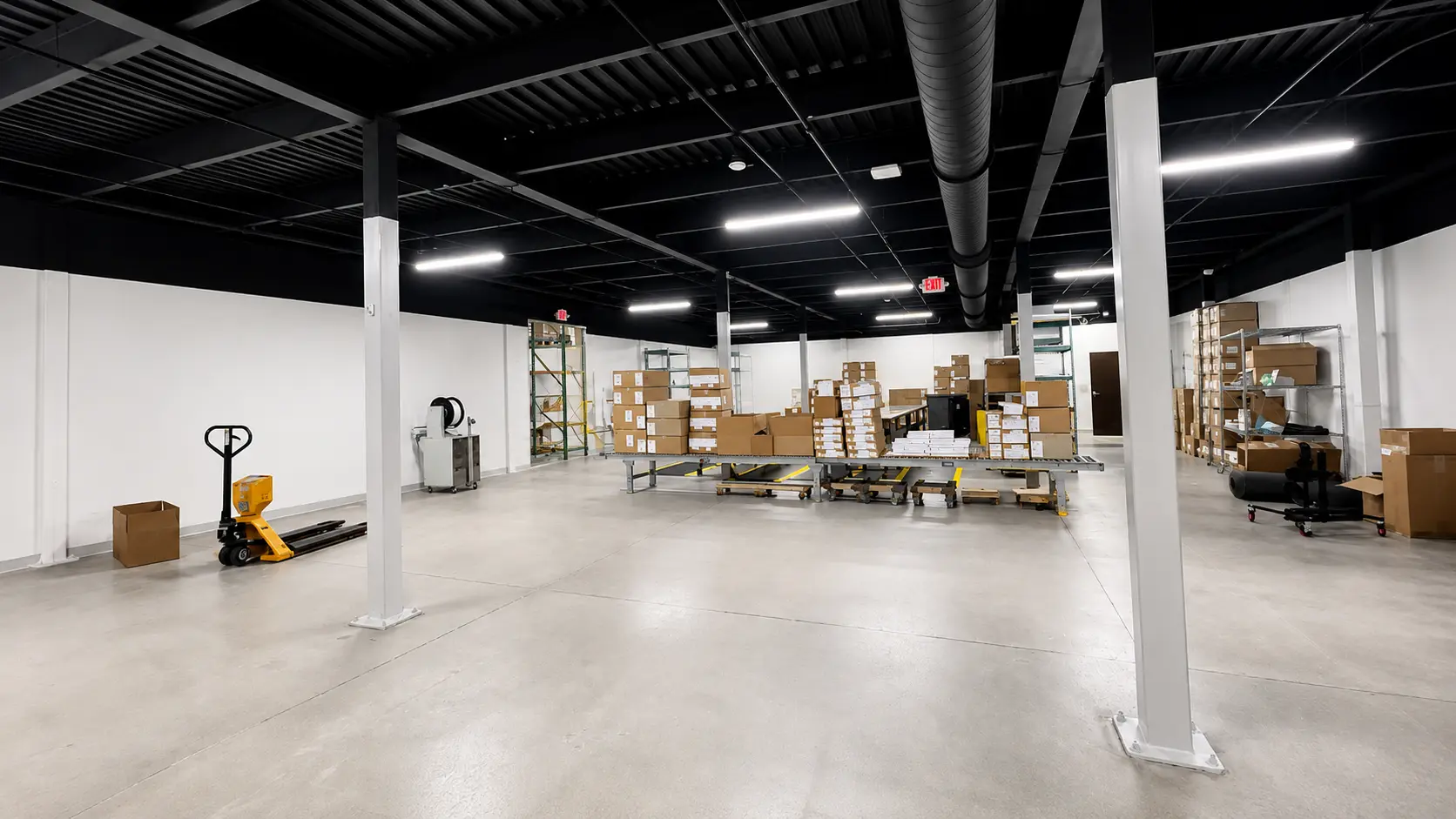 AtriCure's packing for international shipping area with an open concept in their renovated MDC by Oswald.