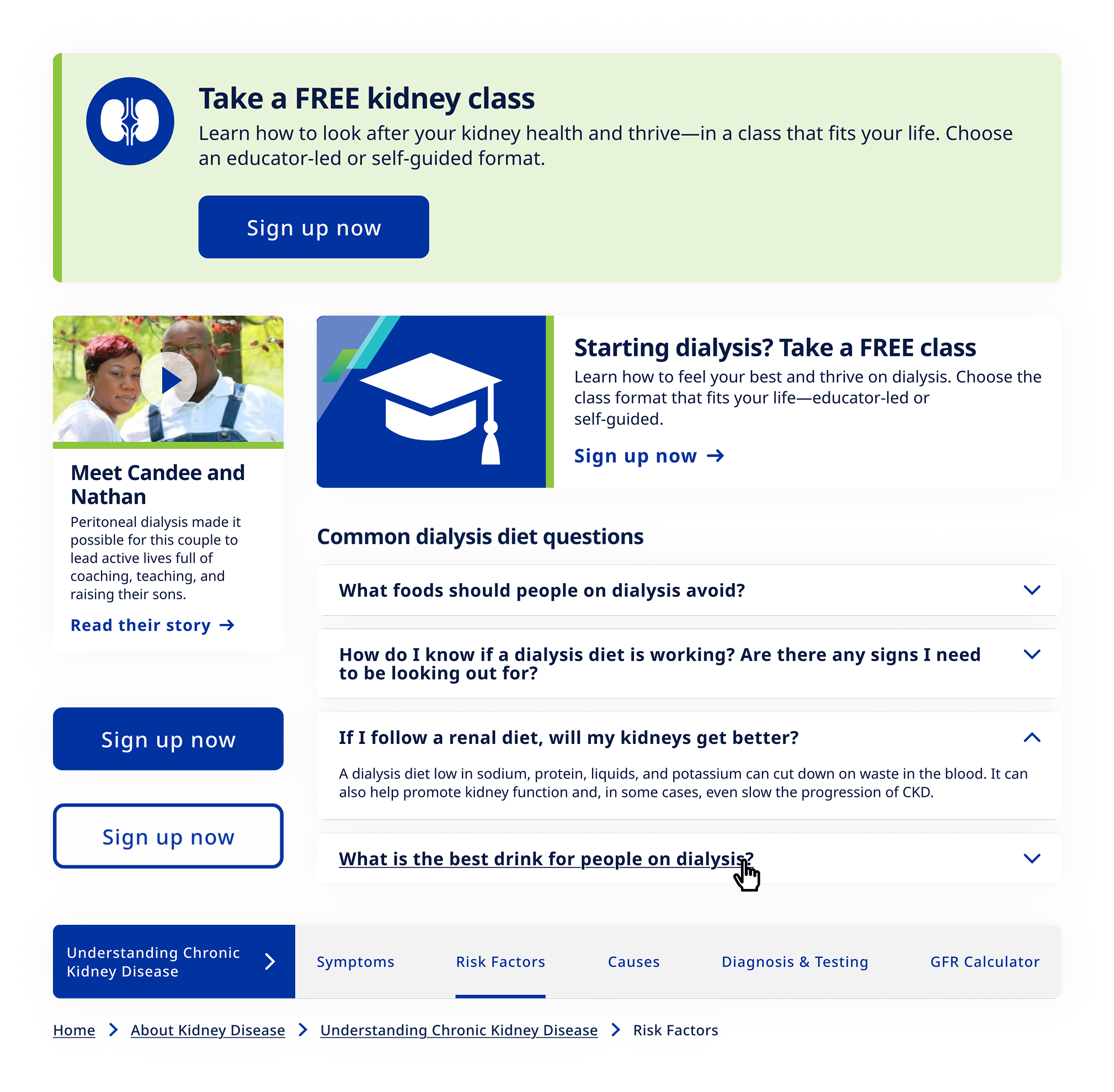 Many different updated components for FreseniusKidneyCare.com.