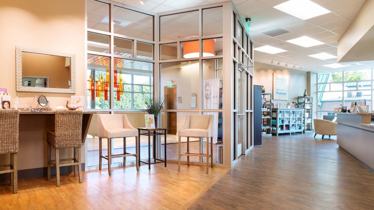 The waiting area in the Knoxville Dermatology Group building by Johnson & Galyon