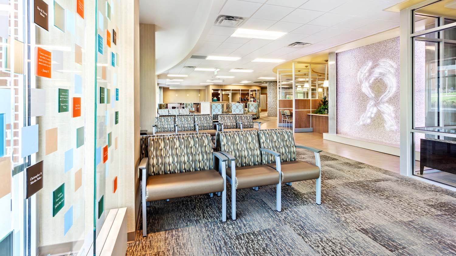 Waiting area in the University of Tennessee Medical Center Cancer Institute building by Johnson & Galyon