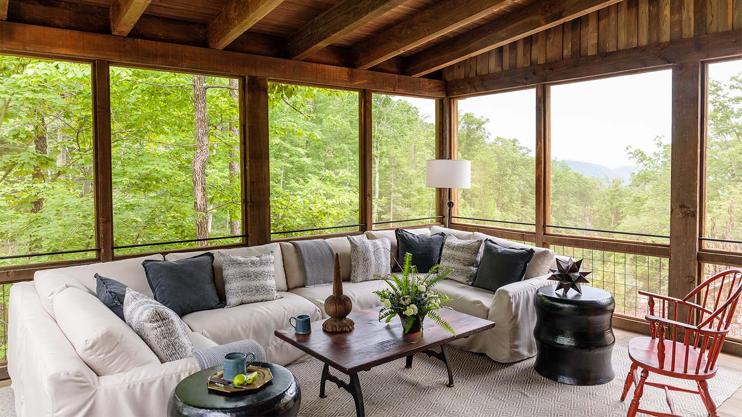 Covered porch at Blackberry Mountain