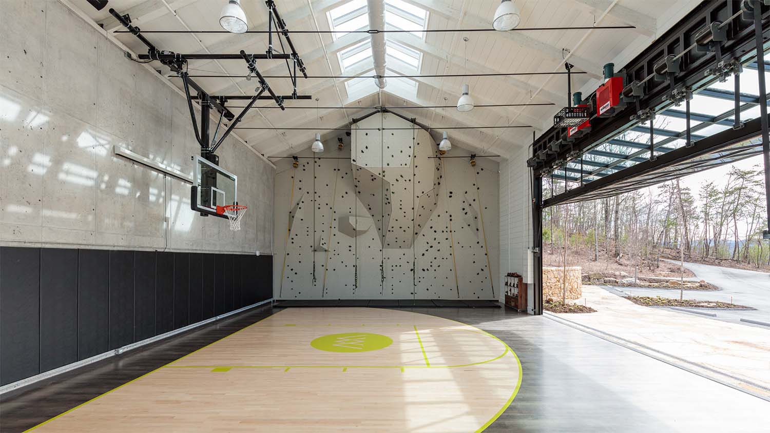 Gymnasium at Blackberry Mountain built by Johnson & Galyon