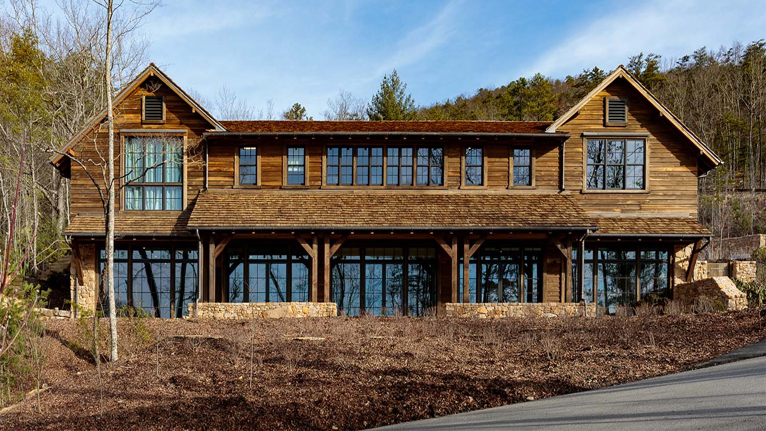 Rear view of Blackberry Mountain built by Johnson & Galyon