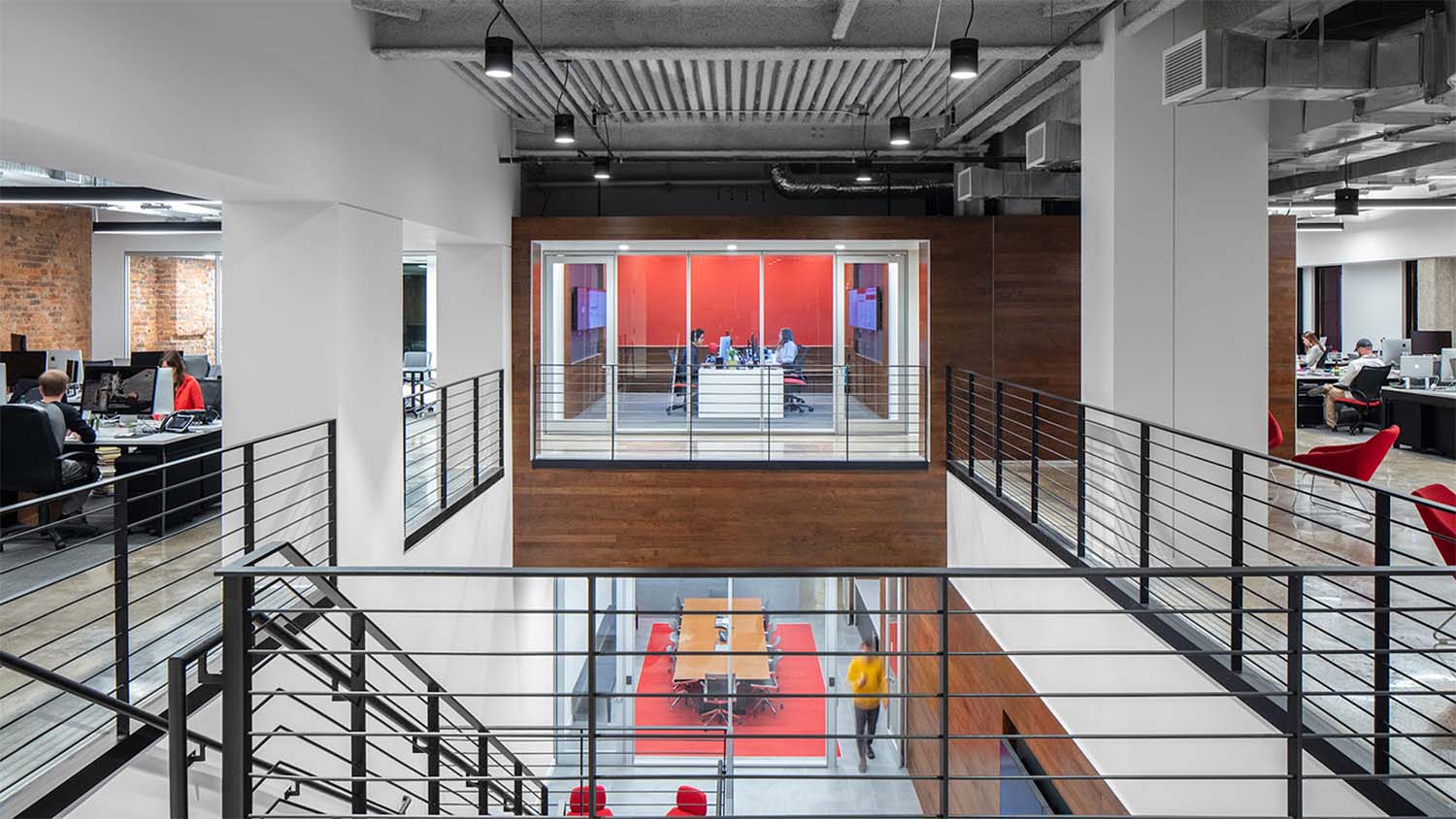 Interior view of The Tombras Group building renovated by Johnson & Galyon.
